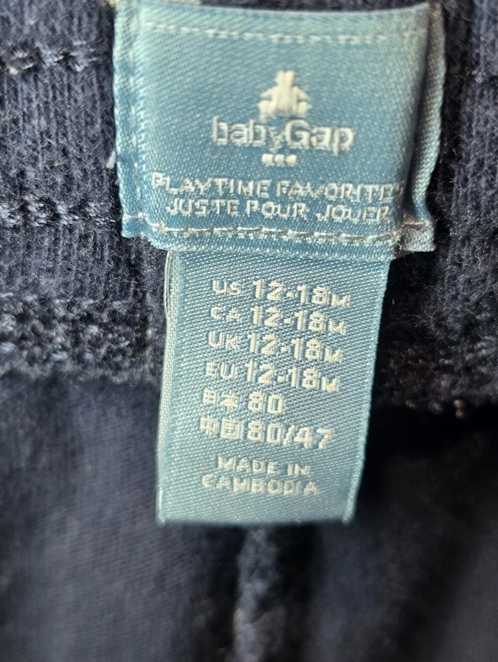 3 For $12 GAP Navy Soft Cotton Pull-On Shorts with Drawstring.